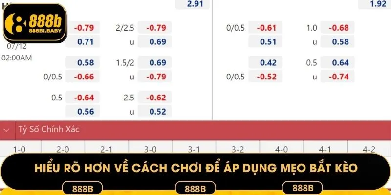 Hiểu rõ hơn về cách chơi để áp dụng mẹo bắt kèo