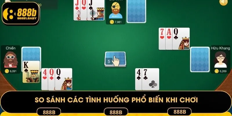 So sánh các tình huống phổ biến khi chơi